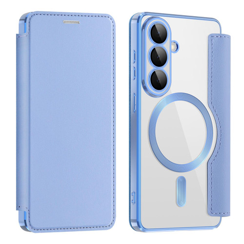 Samsung Galaxy S26 Shield MagSafe RFID Anti-theft Leather Phone Case - Blue