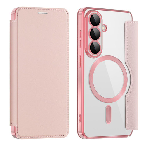 Samsung Galaxy S26 Shield MagSafe RFID Anti-theft Leather Phone Case - Pink