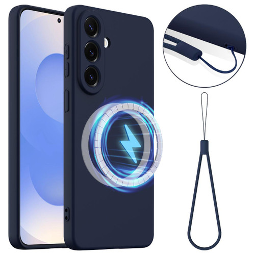Samsung Galaxy S26 Shockproof Silicone Magsafe Phone Case - Navy Blue