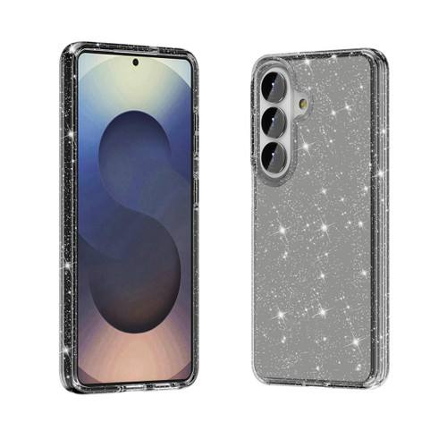 Samsung Galaxy S26 Shockproof Terminator Glitter Powder Phone Case - Black