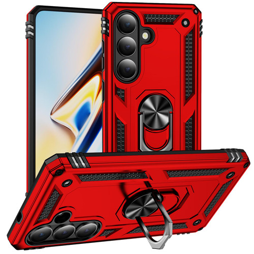 Samsung Galaxy S26 Shockproof TPU + PC Phone Case - Red