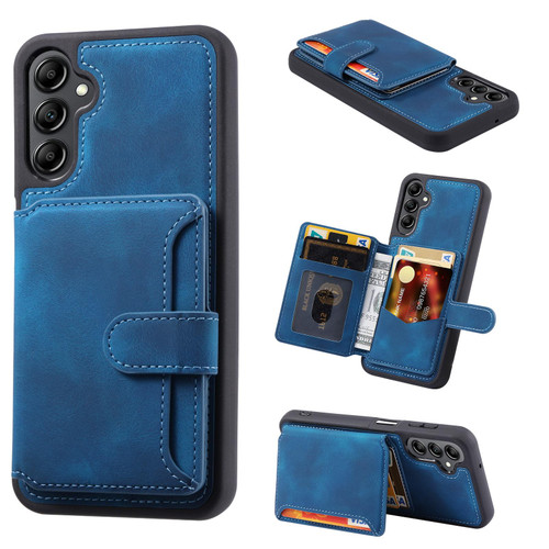 Samsung Galaxy S26 Skin Feel Dream RFID Anti-theft PU Card Bag Phone Case - Peacock Blue