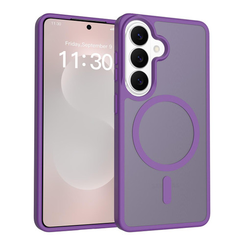 Samsung Galaxy S26 Skin Feel TPU Hybrid PC MagSafe Phone Case - Purple