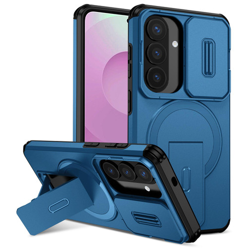 Samsung Galaxy S26 Sliding Camshield MagSafe Holder Phone Case - Blue