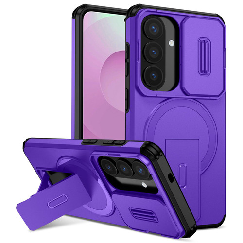 Samsung Galaxy S26 Sliding Camshield MagSafe Holder Phone Case - Purple
