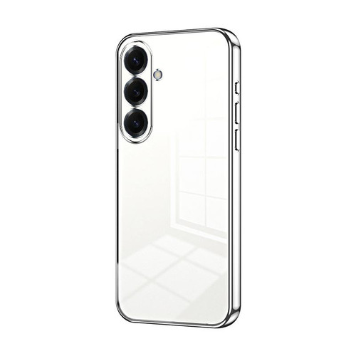 Samsung Galaxy S26 Transparent Plating Fine Hole Phone Case - Silver