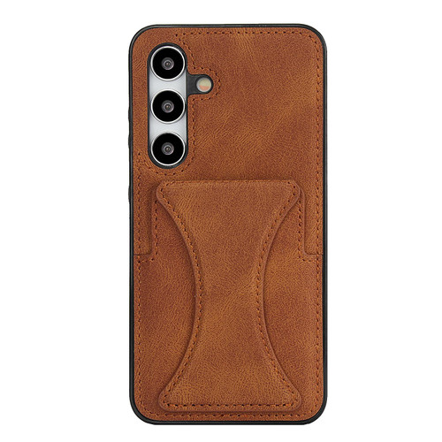 Samsung Galaxy S26 Ultra-thin Shockproof Phone Protective Case with Holder - Brown