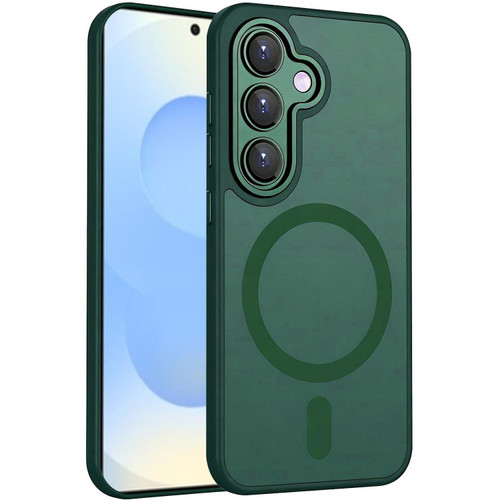 Samsung Galaxy S26 XDcase Skin Feel Magnetic Frosted Phone Case with Lens Film - Green