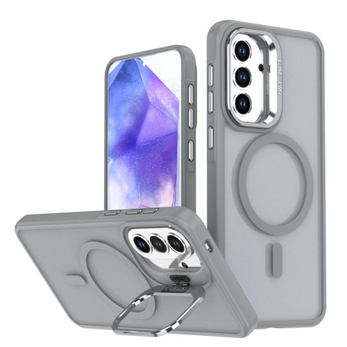 Samsung Galaxy A37 5G Bright Color Frosted Skin-feel Camera Bracket Magsafe Phone Case - Grey