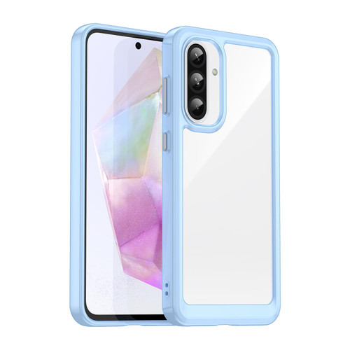 Samsung Galaxy A37 5G Colorful Series Acrylic Hybrid TPU Phone Case - Blue