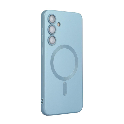 Samsung Galaxy A37 5G ENKAY MagSafe Matte TPU Phone Case with Lens Film - Sierra Blue
