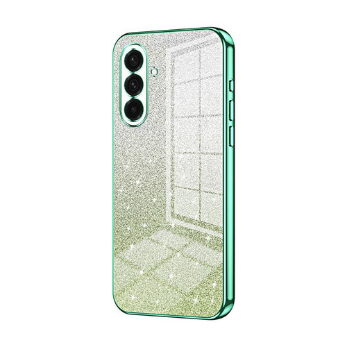 Samsung Galaxy A37 5G Gradient Glitter Powder Electroplated Phone Case - Green