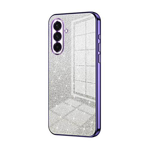 Samsung Galaxy A37 5G Gradient Glitter Powder Electroplated Phone Case - Purple
