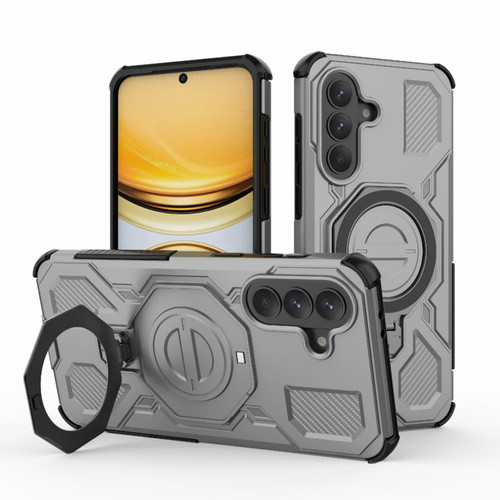 Samsung Galaxy A37 5G J-20 Solid Color MagSafe Magnetic TPU+PC Phone Case - Grey