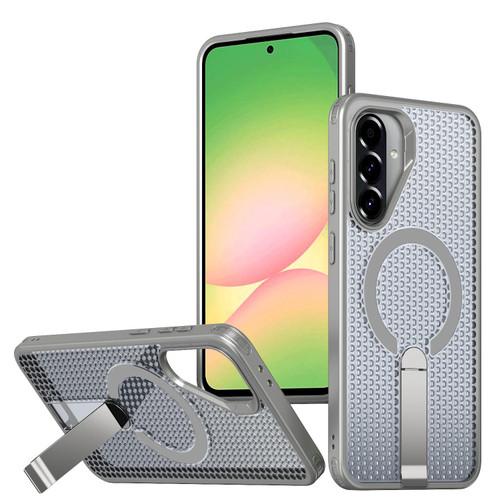 Samsung Galaxy A37 5G kalebol Honeycomb Cooling MagSafe Holder Phone Case - Titanium Grey