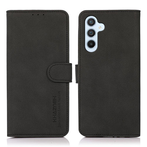Samsung Galaxy A37 5G KHAZNEH Matte Texture Leather Phone Case - Black