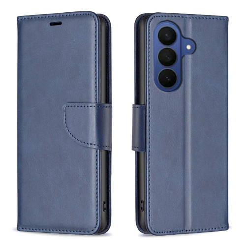 Samsung Galaxy A37 5G Lambskin Texture Pure Color Flip Leather Phone Case - Blue