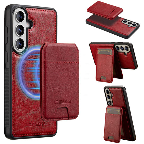 Samsung Galaxy A37 5G LC.IMEEKE L3 Series Detachable RFID Card Bag Magsafe Phone Case - Red