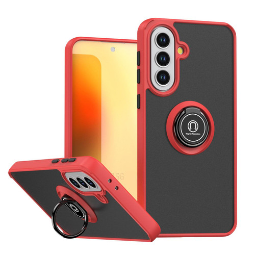 Samsung Galaxy A37 5G Q Shadow 1 Series TPU + PC Phone Case with Ring - Red + Black