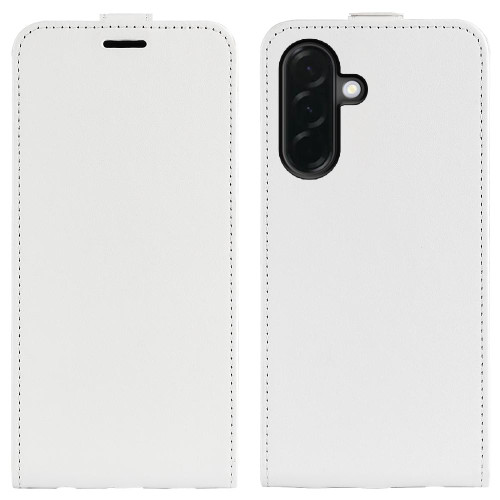 Samsung Galaxy A37 5G R64 Texture Single Vertical Flip Leather Phone Case - White