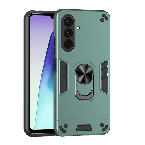 Samsung Galaxy A37 5G Shockproof Metal Ring Holder Phone Case - Green