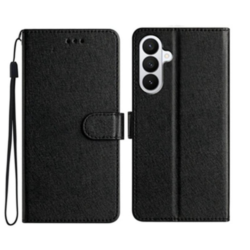 Samsung Galaxy A37 5G Silk Texture Horizontal Flip Leather Phone Case - Black