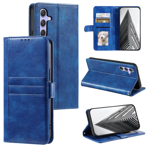 Samsung Galaxy A37 5G Simple 6-Card Wallet Leather Phone Case - Blue