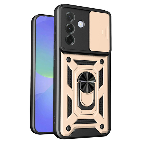 Samsung Galaxy A37 5G Sliding Camera Cover Design TPU+PC Phone Case - Gold