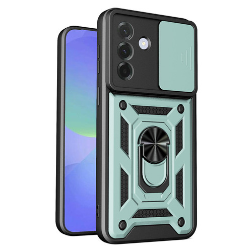 Samsung Galaxy A37 5G Sliding Camera Cover Design TPU+PC Phone Case - Green