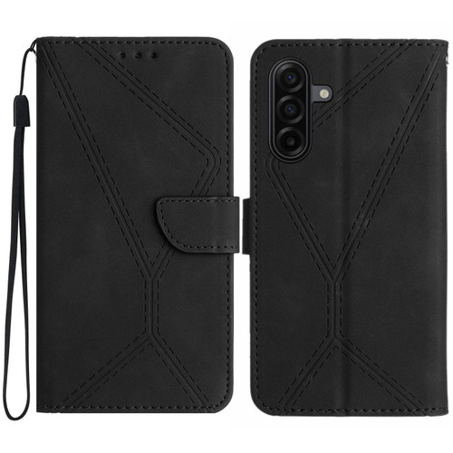 Samsung Galaxy A37 5G Stitching Embossed Leather Phone Case - Black