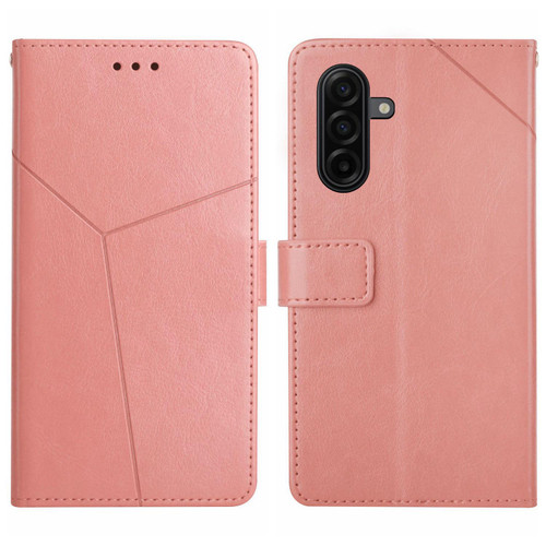 Samsung Galaxy A37 5G Y-shaped Pattern Flip Leather Phone Case - Pink