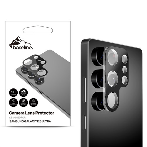 Baseline Tempered Glass Lens Protector for Samsung Galaxy S25 Ultra - Black