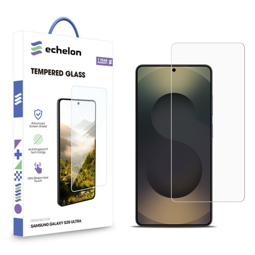 Echelon Tempered Glass Screen Protector for Samsung Galaxy S26 Ultra - Clear