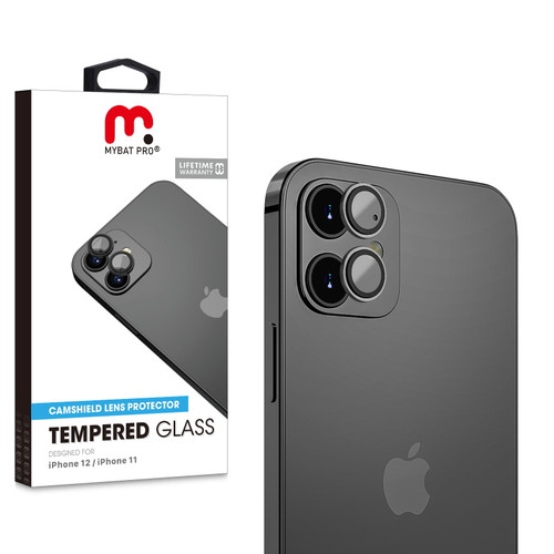 MyBat Pro Tempered Glass CamShield Lens Protector for Apple iPhone 12 / iPhone 12 mini / 11 - Black