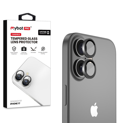 MyBat Pro Tempered Glass CamShield Lens Protector for Apple iPhone 17 - Black