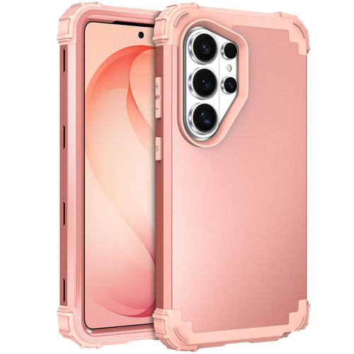 Samsung Galaxy S26 Ultra 5G 3 in 1 Silicone Hybrid PC Shockproof Phone Case - Rose Gold