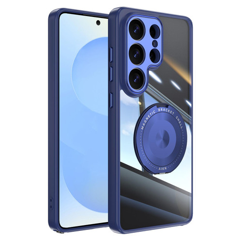 Samsung Galaxy S26 Ultra 5G 360 Holder MagSafe Acrylic Hybrid TPU Phone Case - Blue