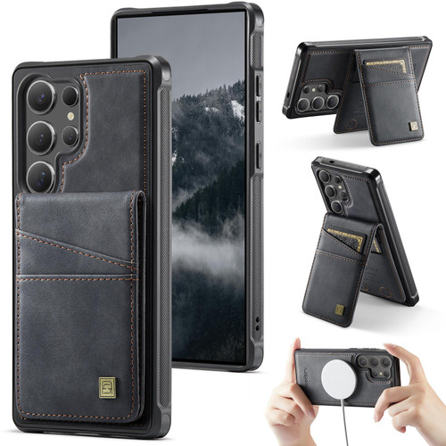 Samsung Galaxy S26 Ultra 5G AutSpace A12 MagSafe Magnetic RFID Card Bag Phone Case - Black