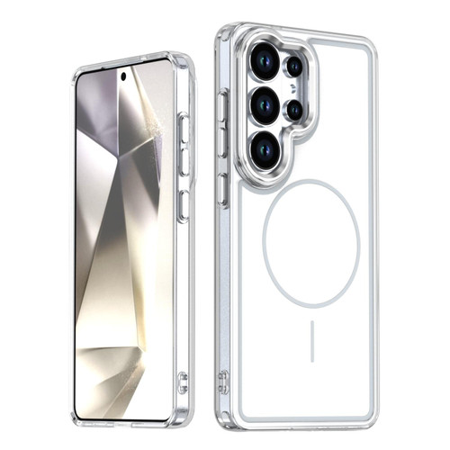 Samsung Galaxy S26 Ultra 5G Bright Shadow Two-color MagSafe Magnetic Phone Case - White