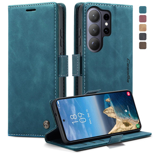 Samsung Galaxy S26 Ultra 5G CaseMe 013 Multifunctional Horizontal Flip Leather Phone Case - Blue