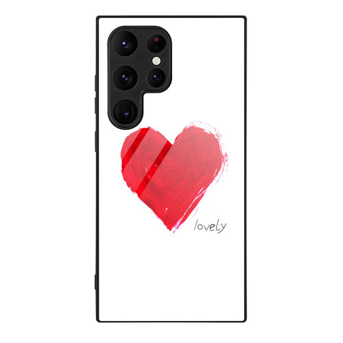 Samsung Galaxy S26 Ultra 5G Colorful Painted Glass Phone Case - Love