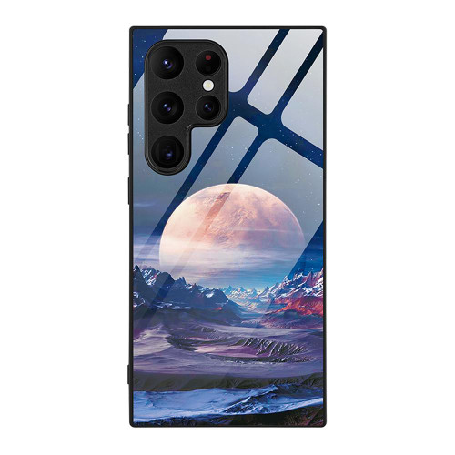Samsung Galaxy S26 Ultra 5G Colorful Painted Glass Phone Case - Moon Hill