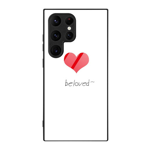 Samsung Galaxy S26 Ultra 5G Colorful Painted Glass Phone Case - Red Heart