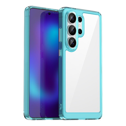 Samsung Galaxy S26 Ultra 5G Colorful Series Acrylic Hybrid TPU Phone Case - Transparent Blue
