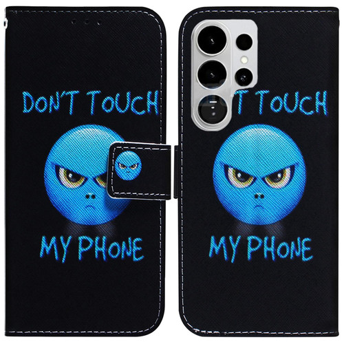 Samsung Galaxy S26 Ultra 5G Coloured Drawing Flip Leather Phone Case - Anger