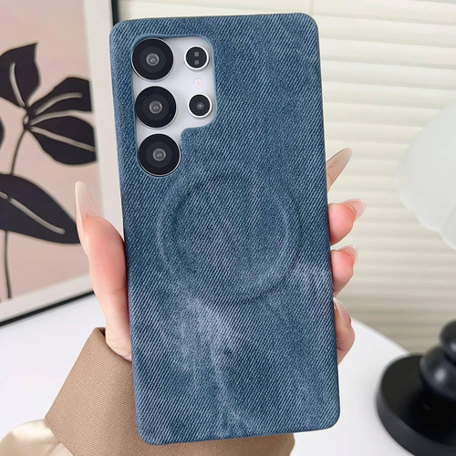 Samsung Galaxy S26 Ultra 5G Denim MagSafe Magnetic PC + PU Phone Case - Dark Blue