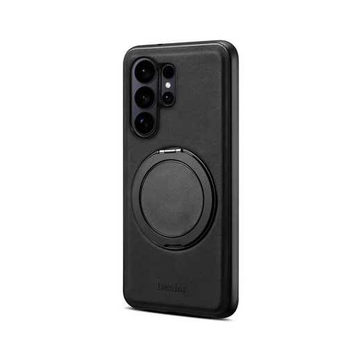 Samsung Galaxy S26 Ultra 5G Denior A14 Skin Feel Rotating Holder MagSafe Phone Case - Black