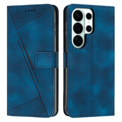 Samsung Galaxy S26 Ultra 5G Dream Triangle Leather Phone Case with Lanyard - Blue
