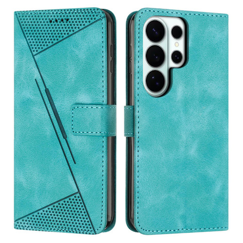 Samsung Galaxy S26 Ultra 5G Dream Triangle Leather Phone Case with Lanyard - Green