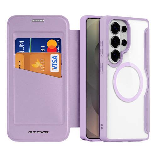 Samsung Galaxy S26 Ultra 5G DUX DUCIS Skin X Pro Series Magsafe PC + TPU Phone Leather Case - Purple